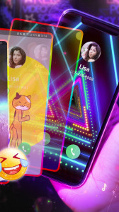 اسکرین شات برنامه Neon Messenger for SMS - Emojis, original stickers 4