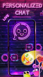 اسکرین شات برنامه Neon Messenger for SMS - Emojis, original stickers 7