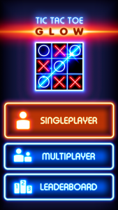 اسکرین شات 1 برنامه Tic Tac Toe Glow: 2 Players
