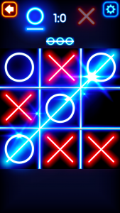 اسکرین شات برنامه Tic Tac Toe Glow: 2 Players 2