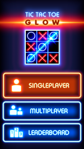 اسکرین شات برنامه Tic Tac Toe Glow: 2 Players 1