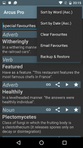 اسکرین شات برنامه Arcus Dictionary Pro 4