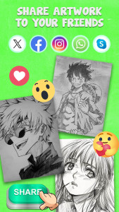 اسکرین شات 5 برنامه AR Drawing Anime Sketch