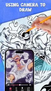 اسکرین شات 2 برنامه AR Drawing Anime Sketch