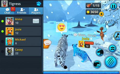 اسکرین شات بازی White Tiger Family Sim Online - Animal Simulator 8