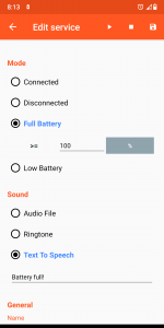 اسکرین شات 5 برنامه Battery Sound Notification