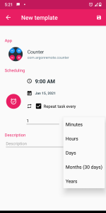 اسکرین شات 2 برنامه Open App Scheduler