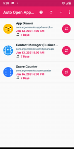 اسکرین شات برنامه Open App Scheduler 1