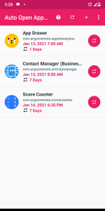 اسکرین شات 1 برنامه Open App Scheduler