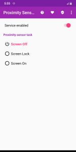 اسکرین شات 1 برنامه Proximity Sensor Screen On Off