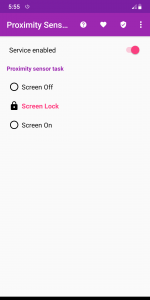 اسکرین شات برنامه Proximity Sensor Screen On Off 4