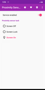 اسکرین شات برنامه Proximity Sensor Screen On Off 2