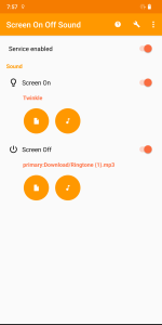 اسکرین شات 1 برنامه Screen On Off Sound