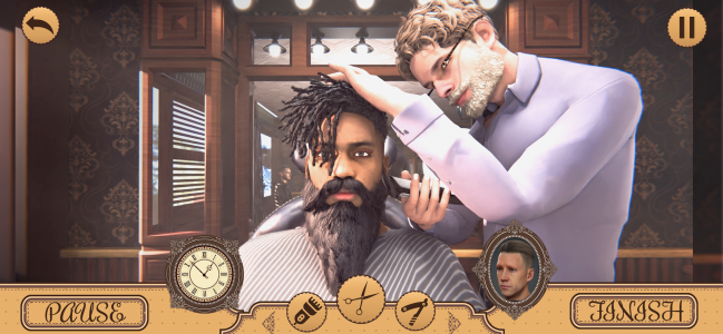 اسکرین شات برنامه Hair Chop 3d-Barber Shop Games 1