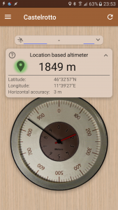 اسکرین شات برنامه Accurate Altimeter 1