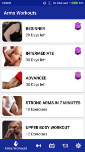 اسکرین شات برنامه Strong Arm Workout in 30 Days - Biceps Exercises 1