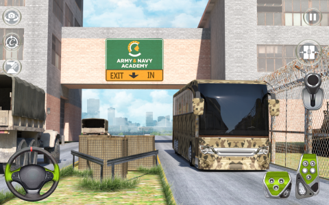 اسکرین شات برنامه Army Bus Game : Bus Simulator 3