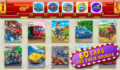 اسکرین شات بازی World of Cars! Car games for boys! Smart kids app 1