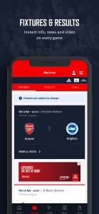 اسکرین شات برنامه Arsenal Official App 4