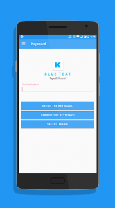 اسکرین شات برنامه Blue Text - Keyboard + Converter 4