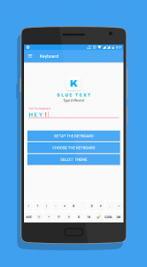 اسکرین شات برنامه Blue Text - Keyboard + Converter 6