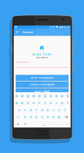 اسکرین شات برنامه Blue Text - Keyboard + Converter 5