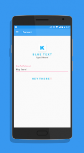 اسکرین شات برنامه Blue Text - Keyboard + Converter 2