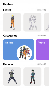 اسکرین شات 3 برنامه WeDraw - How to Draw Anime