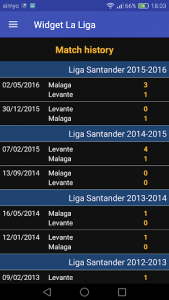 اسکرین شات برنامه Widget La Liga 5
