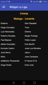 اسکرین شات برنامه Widget La Liga 4