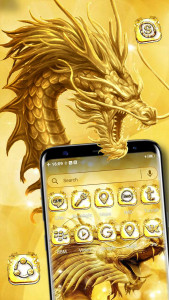 اسکرین شات برنامه Golden Dragon Theme Launcher 4