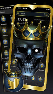 اسکرین شات برنامه Skull King Launcher Theme 1