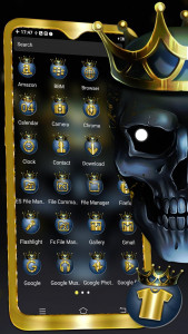 اسکرین شات برنامه Skull King Launcher Theme 2