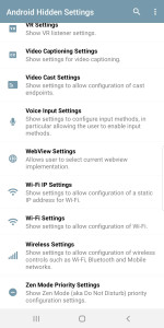 اسکرین شات 7 برنامه Android Hidden Settings