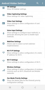 اسکرین شات برنامه Android Hidden Settings 7