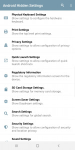 اسکرین شات برنامه Android Hidden Settings 5