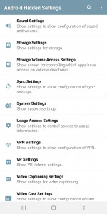 اسکرین شات برنامه Android Hidden Settings 6