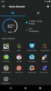 اسکرین شات 1 برنامه Game Booster: Manage, Launcher