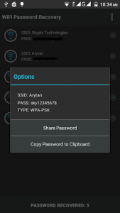 اسکرین شات برنامه WiFi Password Recovery 4