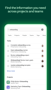 اسکرین شات 6 برنامه Asana: Work Management