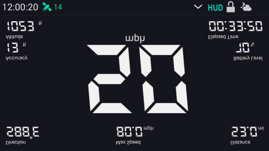 اسکرین شات برنامه GPS HUD Speedometer 2