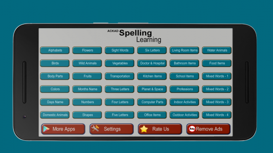 اسکرین شات برنامه A Spelling Learning 1