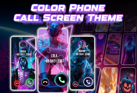 اسکرین شات 1 برنامه Color Phone Call Screen Theme