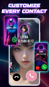 اسکرین شات 3 برنامه Color Phone Call Screen Theme