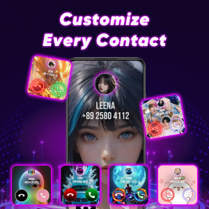 اسکرین شات 3 برنامه Color Phone Call Screen Theme