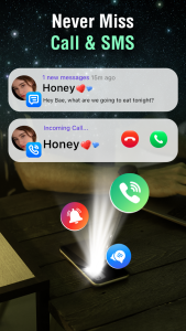 اسکرین شات 3 برنامه Flashlight - LED Flash Alert