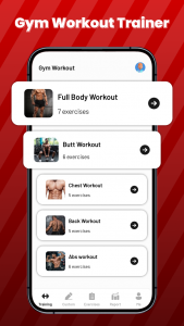 اسکرین شات 1 برنامه Gym Workout Tracker & Fitness