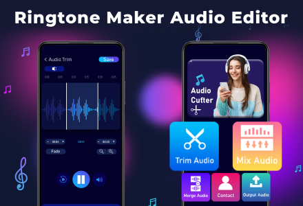 اسکرین شات برنامه Ringtone Maker & Audio Editor 1