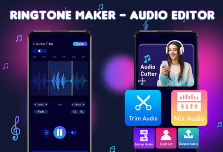 اسکرین شات برنامه Ringtone Maker - Audio Editor 1