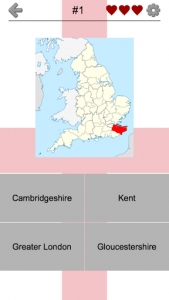 اسکرین شات بازی Counties of England - Quiz on county towns & flags 1